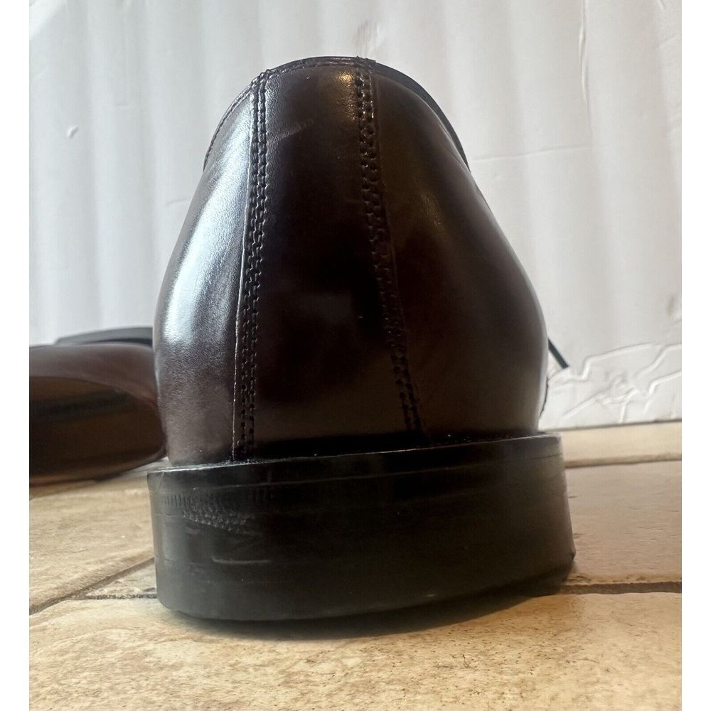 JOHNSTON & MURPHY MENS BROWN ALL LEATHER CAP TOE DRESS SHOE, SIZE‎ 10.5M - Picture 11 of 12